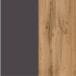 Unterschrank >Paris< in grau/Wotaneiche, MDF - 65x79x35cm (BxHxT)