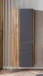 Seitenschrank >Paris< in grau / Wotaneiche, MDF - 65x180x35cm (BxHxT)