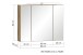 Spiegelschrank >Paris< in Wotaneiche - 80x64x20cm (BxHxT)