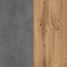 Waschtisch >Paris< in grau, Wotaneiche, MDF - 105x65,5x47cm (BxHxT)