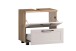 Waschbeckenunterschrank >Lyon< in Wotaneiche, Kaschmir, MDF - 60x54x35cm (BxHxT)