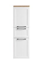 Midischrank >Lyon< in weiß, Wotaneiche, MDF -...
