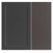Midischrank >Lyon< in grau, Wotaneiche, MDF - 40x130x35cm (BxHxT)