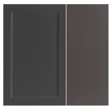 Waschtisch >Lyon< in grau, Wotaneiche, MDF - 80x63x47cm (BxHxT)