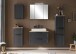 Waschtisch >Lyon< in grau, Wotaneiche, MDF - 80x63x47cm (BxHxT)