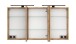 Badezimmerspiegelschrank >Nizza< in Wotaneiche-Dekor - 120x64x20cm (BxHxT)