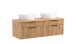 Waschtisch >Nizza< in Wotaneiche-Dekor - 120x41x47cm (BxHxT)