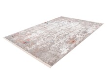Teppich >Akropolis< in Grau / Lachsrosa, 100% Polyester - 180x120cm (LxB)
