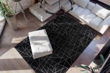 Teppich >Bijou< in Schwarz / Silber, 100% Polyester...
