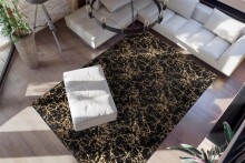Teppich >Bijou< in Schwarz / Gold, 100% Polyester -...