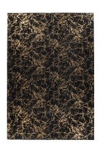 Teppich >Bijou< in Schwarz / Gold, 100% Polyester -...