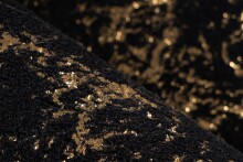 Teppich >Bijou< in Schwarz / Gold, 100% Polyester - 150x80cm (LxB)