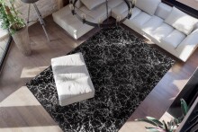 Teppich >Bijou< in Schwarz / Silber, 100% Polyester...