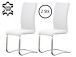 Esszimmerstuhl >Muvo II< (2er Set) in cremeweiß - 43x103x52 (BxHxT)