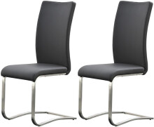 Esszimmerstuhl >Muvo II< (2er Set) in grau aus...
