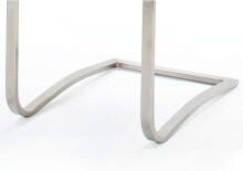 Esszimmerstuhl >Muvo II< (2er Set) in grau aus Echtleder - 43x103x52cm (BxHxT)
