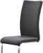 Esszimmerstuhl >Muvo II< (2er Set) in grau aus Echtleder - 43x103x52cm (BxHxT)