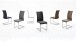 Esszimmerstuhl >Muvo II< (2er Set) in grau aus Echtleder - 43x103x52cm (BxHxT)
