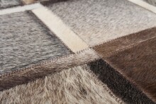 Teppich >Lavish< in Grau, 100% Leder - 150x80cm (LxB)