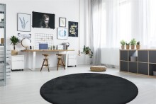 Teppich >Rabbit< in Anthrazit, 100% Polyester -...