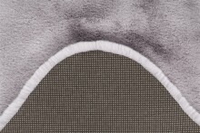 Teppich >Rabbit Sheepskin< in Grau / Blau, 100% Polyester - 90x60cm (LxB)