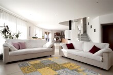 Teppich >Symphony< in Gold, 100% Baumwolle -...