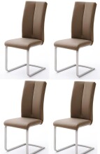 Esszimmerstuhl >Miafle III< (4er Set) aus Metall -...