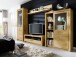 Wohnwand >Fenja< (4-teilig) in Kernbuche massiv - 309x203x46 (BxHxT)