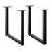 Kulissen-Esstisch >BROOKLYN< in Wildeiche geölt / Metall - 280x73x100 (BxHxT)