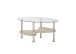 Couchtisch >PANTY< Sicherheitsglas, Ablage Artisan oder Sonoma Eiche - 42x90x55 (BxHxT)