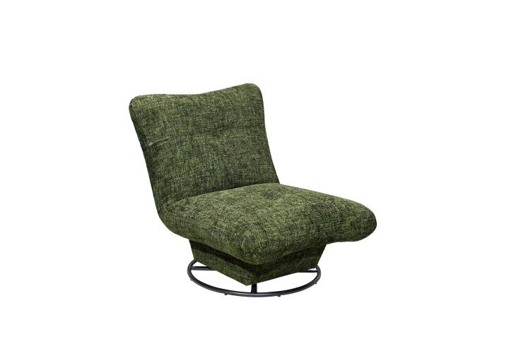 Drehsessel >MARANELLO< weicher Bezugsstoff winter moss - 96x75x93 (BxHxT)