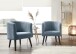 Loungesessel >PAUL< Nosag-Federung, Massivholzfüße, Bezug denim blue - 61x82x58 (BxHxT)