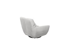 Drehsessel >NILS< montiert, Metallgestell, weicher Bezug silver - 110x90x94 (BxHxT)