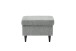 Fußhocker >OSKAR< in grey, Stoffbezug, weich, 100% Polyester - 63x43x42 (BxHxT)