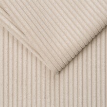 Fußhocker >OSKAR< in cream, Stoffbezug, weich, 100% Polyester - 63x43x42 (BxHxT)