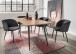 Esstisch >9204-160< Gestell Metall schwarz, Platte Massivholz Akazie - 160x90x78cm (LxBxH)