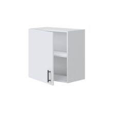 Hängeschrank >KIRA< in Weiß glänzend/Mattweiß - 60x59x34 (BxHxT)