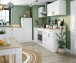 Hängeschrank >KIRA< in Weiß glänzend/Mattweiß - 60x59x34 (BxHxT)