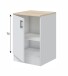 Unterschrank >KIRA< in Weiß glänzend/Mattweiß - 60x90x60 (BxHxT)