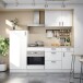Unterschrank >KIRA< in Weiß glänzend/Mattweiß - 60x90x60 (BxHxT)