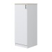 Hochschrank >KIRA< in Weiß glänzend/Mattweiß - 60x148x60 (BxHxT)