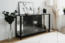 Sideboard >Albi< Vitrinen-Sideboard in Schwarz /...