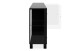 Sideboard >Albi< Vitrinen-Sideboard in Schwarz / Glas / Spiegel - 160x85x37,5cm (BxHxT)