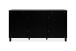 Sideboard >Albi< Vitrinen-Sideboard in Schwarz / Glas / Spiegel - 160x85x37,5cm (BxHxT)