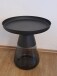 Beistelltisch >1158< in Schwarz, Metall, Glas - 50x52cm (HxD)