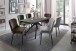 Esszimmerstuhl >ABOSHI< (4er Set) Taschenfederkern, Bezug Grau - 46x85x58 (BxHxT)