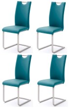 Esszimmerstuhl >Miafle I< (4er Set) aus Metall -...