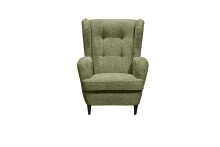 Ohrensessel >OSKAR< (Sessel und Hocker) in olive - 78x102x98 (BxHxT)