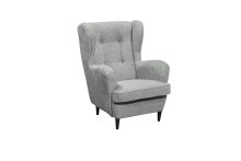Ohrensessel >OSKAR< (Sessel und Hocker) in grey - 78x102x98 (BxHxT)