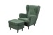 Ohrensessel >OSKAR< (Sessel und Hocker) in winter moss - 78x102x98 (BxHxT)